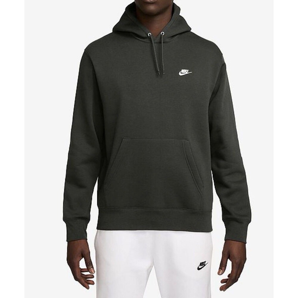 Nike Men’s Sportswear Club Pullover Hoodie Size Large Sequoia FN3859-355 NEW
